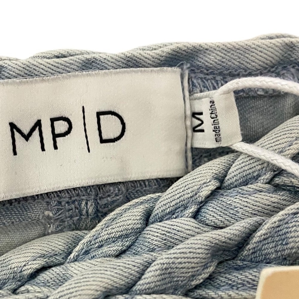 Minkpink‎ NEW Double Dutch Light Wash Denim Mini Skirt Braided Waist Blue Size M - Picture 5 of 9